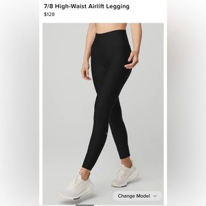 Alo 7/8 high waist airlift legging in black